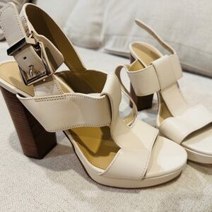 Michael Kors leather heel sandals new